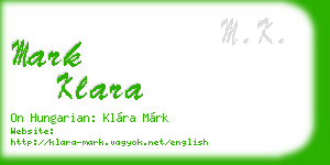 mark klara business card